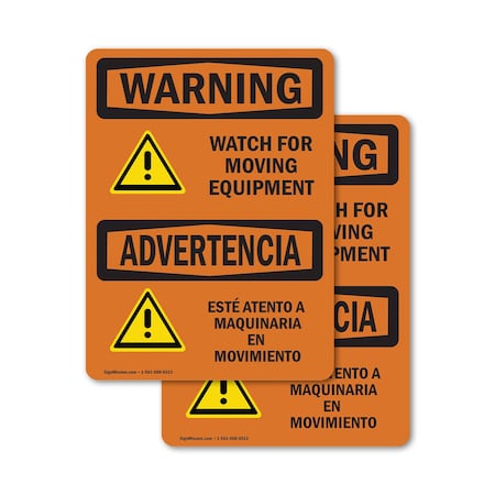 Signmission Safety Culture Sign, 7 in Width, Vinyl Decal, Rectangle, Bilingual OS-2PACK-WS-D-710-L-12888